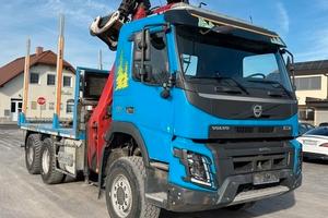 Volvo fmx500 6x6 legname gru retro cabina