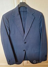 Giacca uomo estiva cotone blu sfoderata tg 46