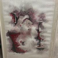 Quadro astratto - colori rossi e grigi