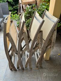 Poltrone pieghevoli in tek