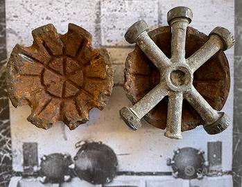 Fermacarte inerte in ghisa tedesco diskus mod.1913