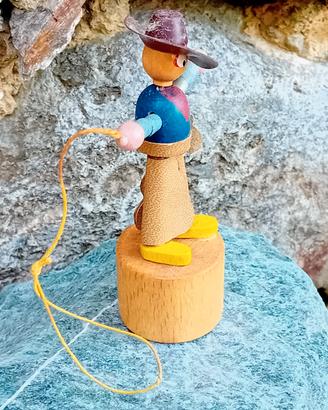 Giocattolo a pulsante in legno '60