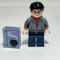 Minifigure LEGO Harry Potter con libro di pozioni.