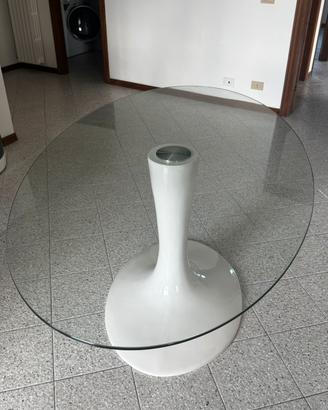 Tavolo fisso ovale Avalon Glass
