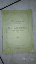 Viola e lacrime sulla tomba mons L Bignami 1921