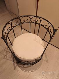 Poltroncina in ferro battuto 