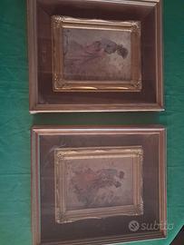 Coppia di dipinti ad olio di Antonio Pecoraro