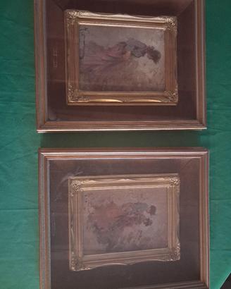 Coppia di dipinti ad olio di Antonio Pecoraro