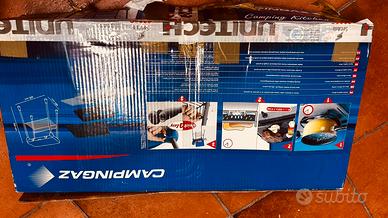 Kit tenda campeggio 2 camere/veranda+ fornello gas