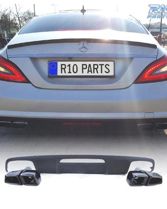 DIFFUSORE MERCEDES CLS C218 15-18 NERO OPACO + TER