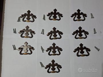 Maniglie in bronzo stile Chippendale per mobili