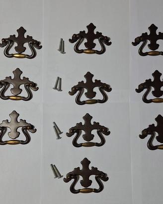 Maniglie in bronzo stile Chippendale per mobili