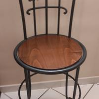 sgabelli in ferro e legno n.3