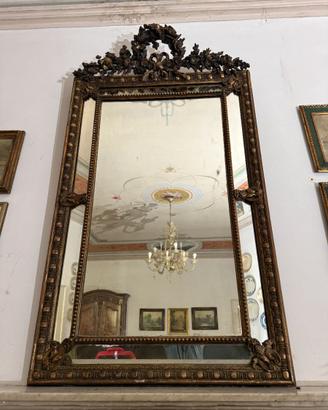 Grande specchio antico dorato - stile Luigi XVI