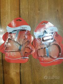 2 confezioni tagliapasta natalizi per biscotti