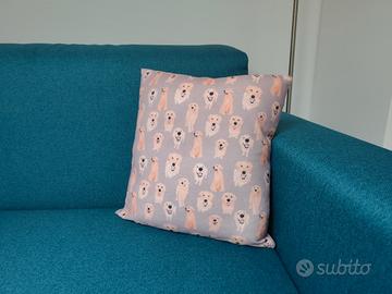 federa cuscino con cani golden retriever 