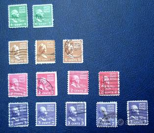 Usa 1938 lotto 38 francobolli cov varianti e error