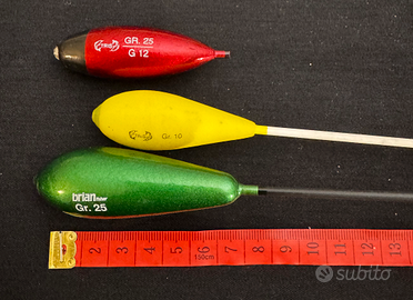 Lotto galleggianti piombati moderni 3x