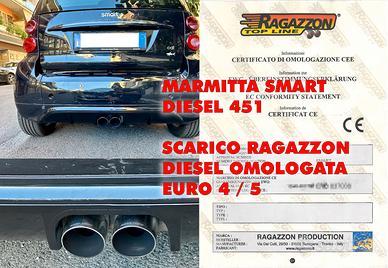 Smart 451 Marmitta CDI Ragazzon Brabus OMOLOGATA