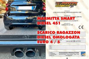 Smart 451 Marmitta CDI Ragazzon Brabus OMOLOGATA
