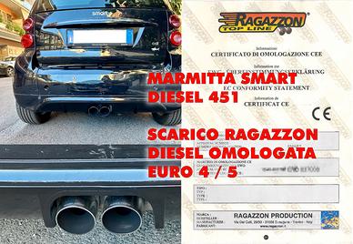 Smart 451 Marmitta CDI Ragazzon Brabus OMOLOGATA