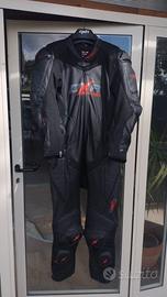 Tuta moto intera in pelle tg. 50