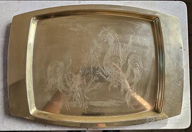 Vassoio ottone Remo Bombardieri