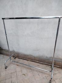 carrello stand in acciaio negozio fiere