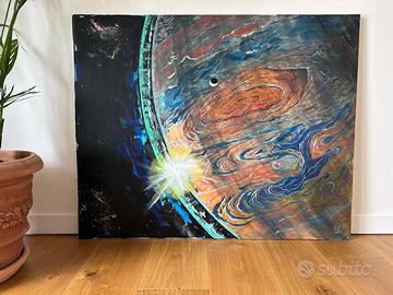Quadro dipinto a mano “Around Jupiter“