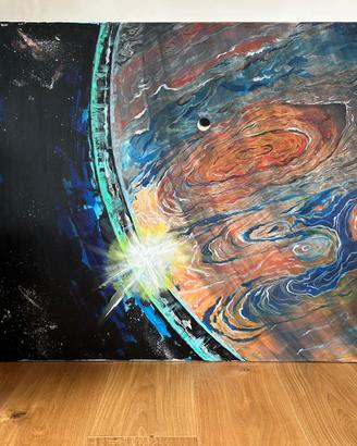 Quadro dipinto a mano “Around Jupiter“