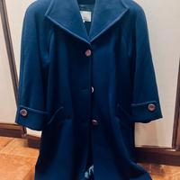 Cappotti Blu Cina, largo, morbido, in pura lana.