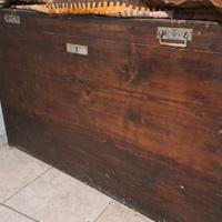 Cassapanca legno massello noce baule antiquariato