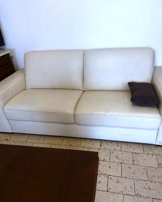 divani pelle moderni, panna, poltrone e sofà