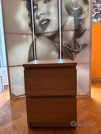 Cassettiera Malm Ikea color Rovere