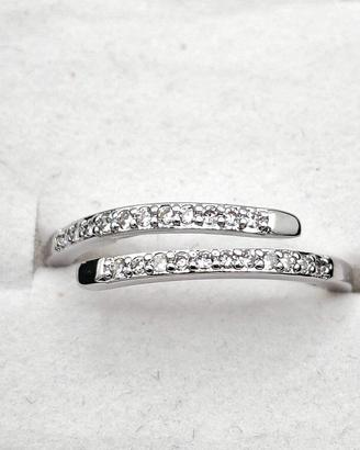 anello argento donna regolabile zirconi brillante 