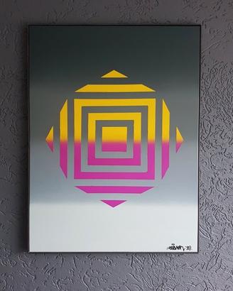 Esone Pedro Dentinho -Yellow squaring with pink