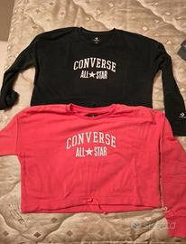 2 Felpe Converse donna taglia M vestibilità corta 
