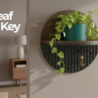 Mensola rotonda “Leaf & Key”