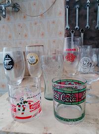 bicchiere vintage birra e coca cola 