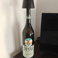 Lampada design con bottiglia Brancamenta Magnum