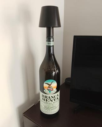 Lampada design con bottiglia Brancamenta Magnum