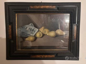 Natura morta con pere  olio su tela