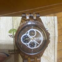 Orologio  chrono Green time legno puro