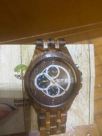 Orologio  chrono Green time legno puro