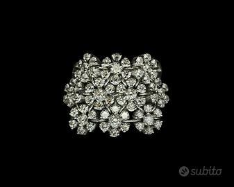 Crivelli Anello Oro Bianco 750 Diamanti 2,6 ct.