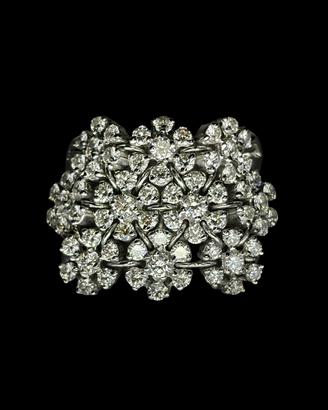 Crivelli Anello Oro Bianco 750 Diamanti 2,6 ct.