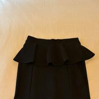 Minigonna elegante nera peplum - topshop XS