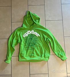 felpa sp5der verde in cotone