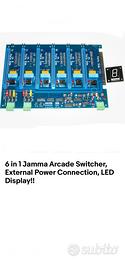 Jamma 6 in 1 arcade display lcd numero gioco