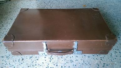 Valigia Inglese in Pelle e Cartone anni 50